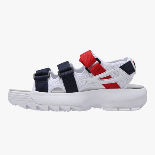 Fila Disruptor Sd Boy's Sandals - White/Navy/Red,NZ 189-48059